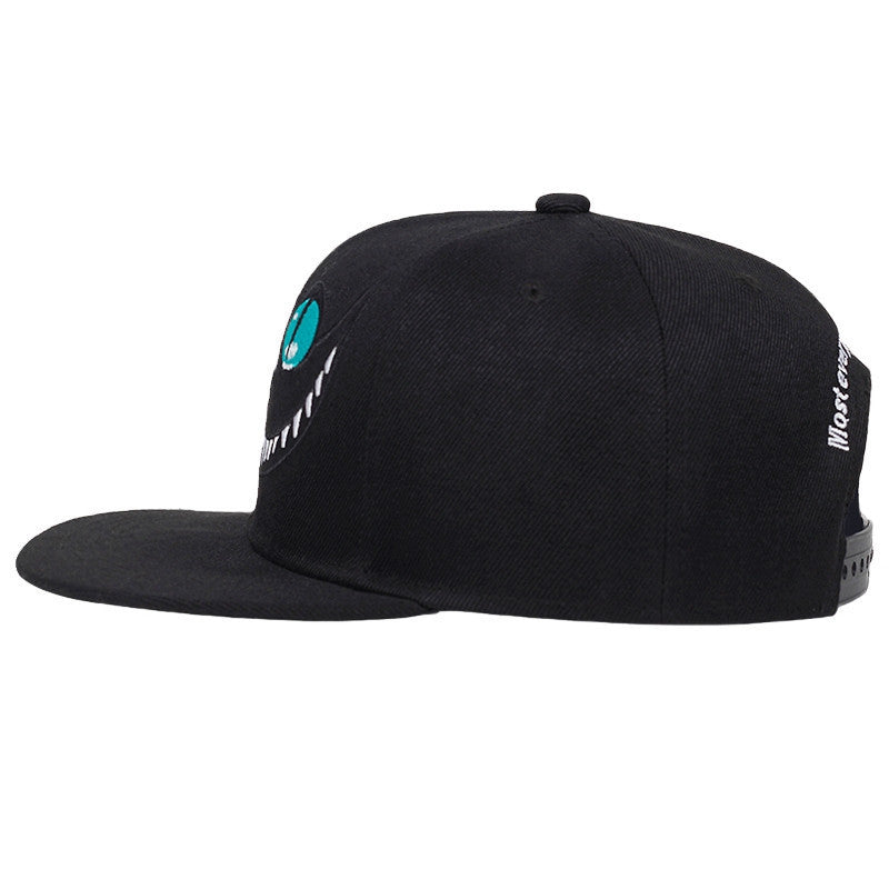 Cute Smiley Cat Embroidery Cotton Adjustable Baseball Caps For Men's and Women's