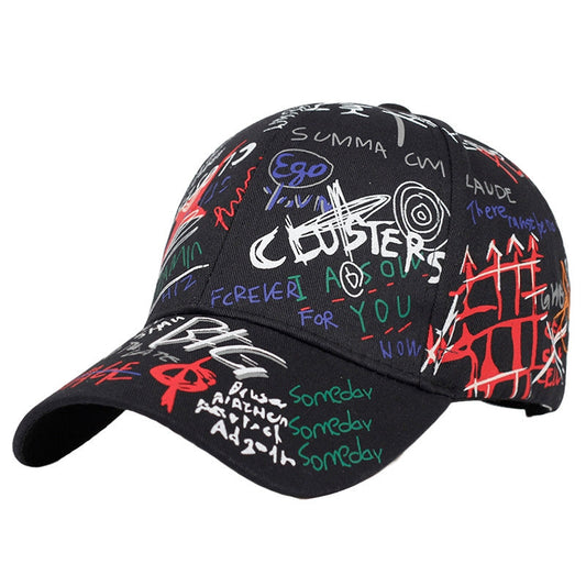 New Fashion graffiti printing cotton Adjustable Outdoor Baseball Cap