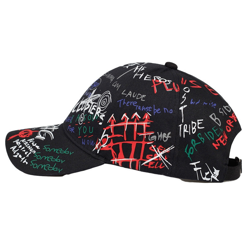 New Fashion graffiti printing cotton Adjustable Outdoor Baseball Cap