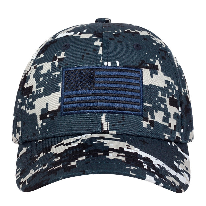 USA Flag Camouflage embroidery Adjustable Outdoor Baseball Cap For Men Women