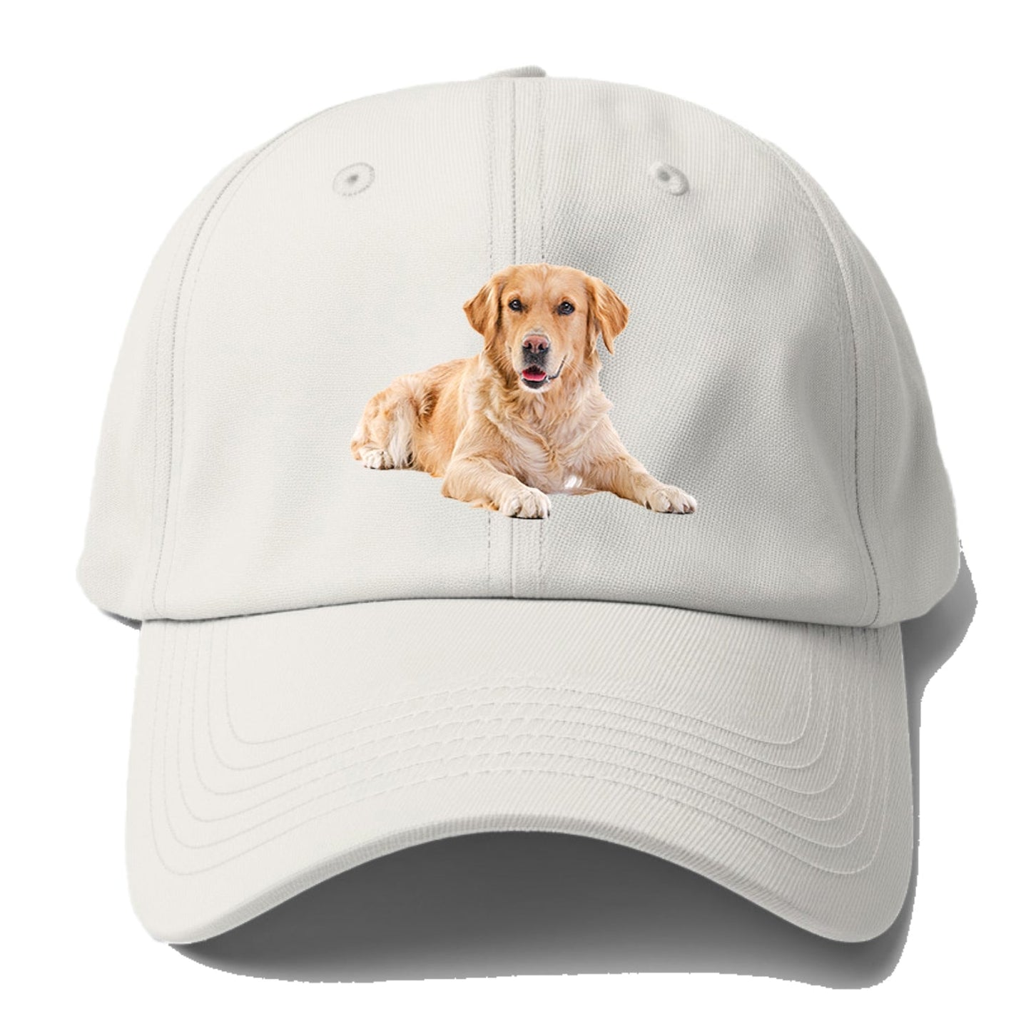 Golden Retriever laying down Hat