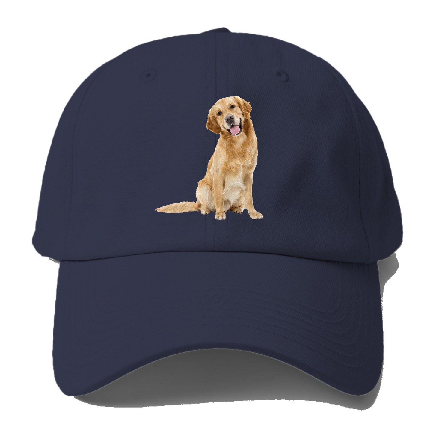 Joyful golden retriever with a radiant smile Hat