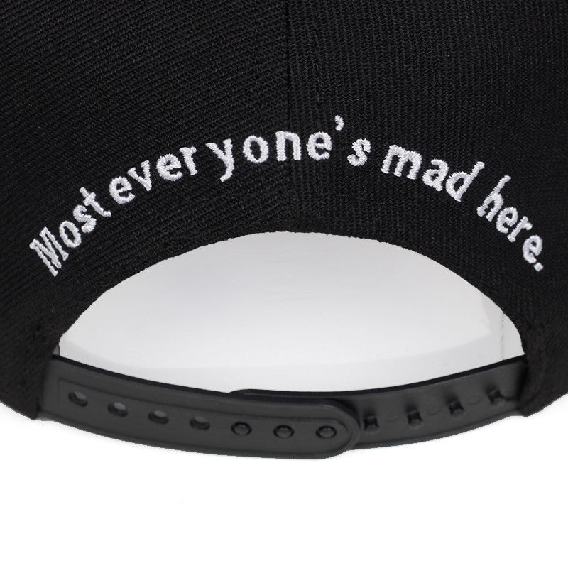 Cute Smiley Cat Embroidery Cotton Adjustable Baseball Caps For Men's and Women's